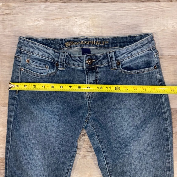 Blue Asphalt Skinny Jeans Women's Size 11 Short Blue Low Rise Dark Wash (O) - Picture 8 of 10